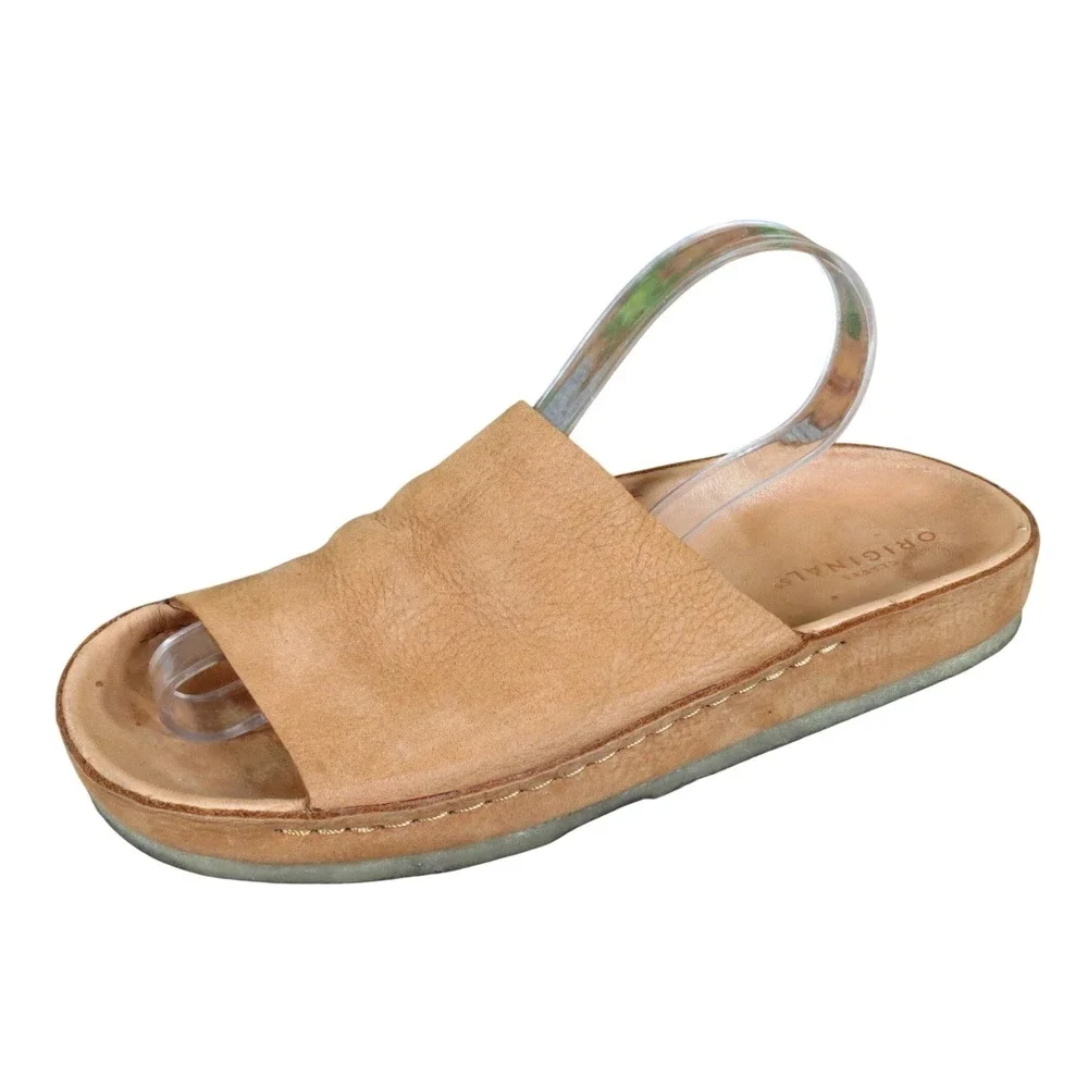 Clarks Originals Ranger Free Womens Slide Sandals Size 7.5 Summer Tan Nubuck